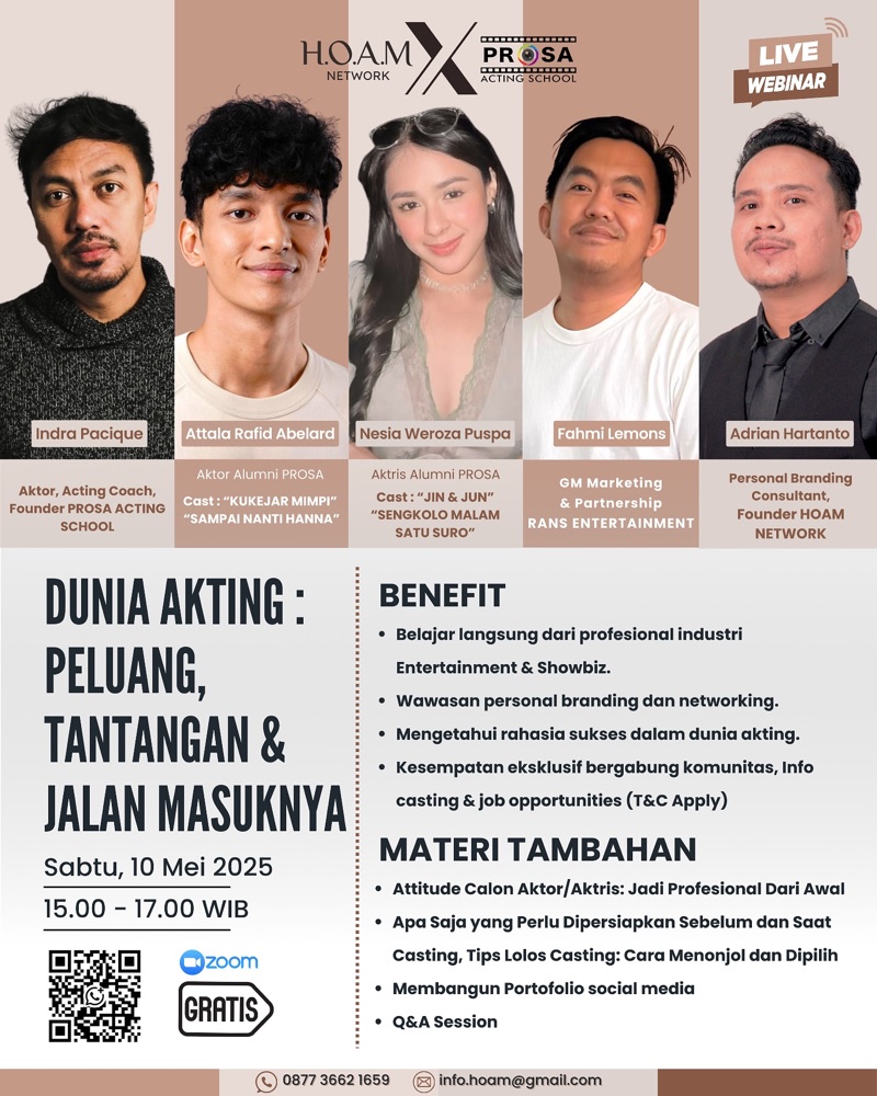 Poster HOAM Network x PROSA Acting School